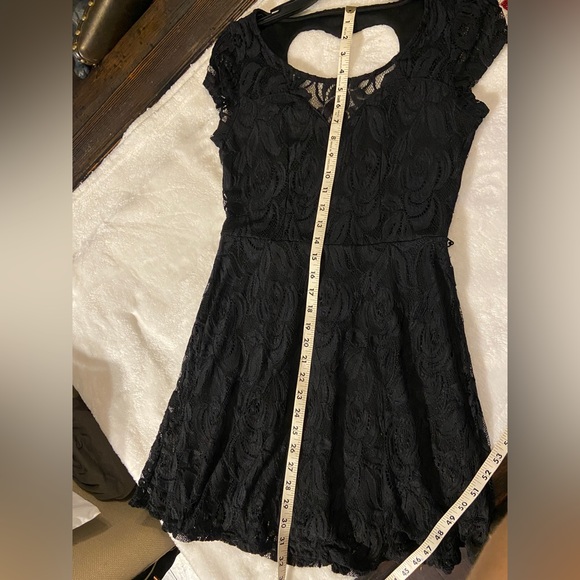 No Boundaries Juniors Medium 7-9 Black Lace Dress - Picture 10 of 13